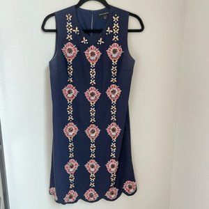 Banana Republic Beaded Embroidered Cocktail Shift Dress